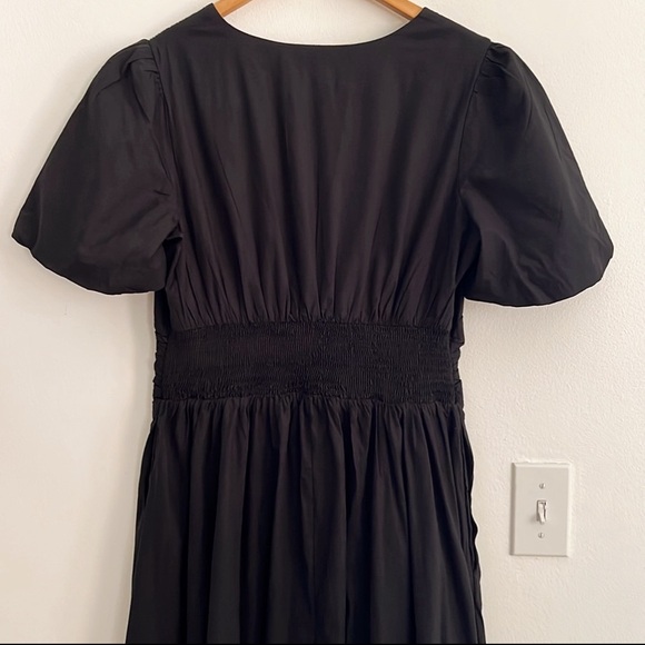 NWOT Anthropologie Katerina Button-Front Midi Dress Black - Picture 10 of 16